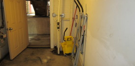 Looking back out of the main locker room