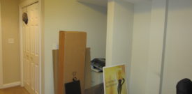 Those boxes are the new desk