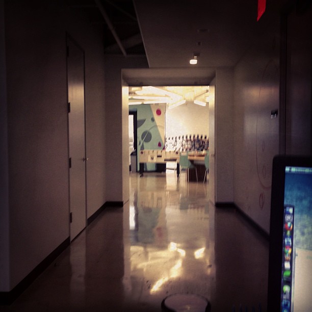 The tunnel to foosball.