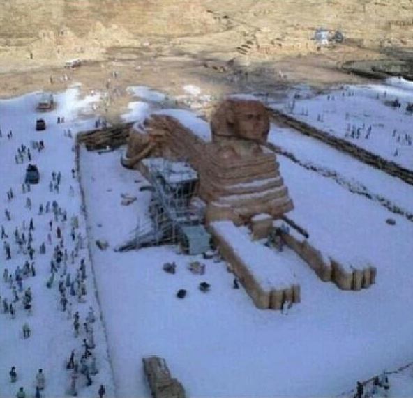 Sphinx in Snow