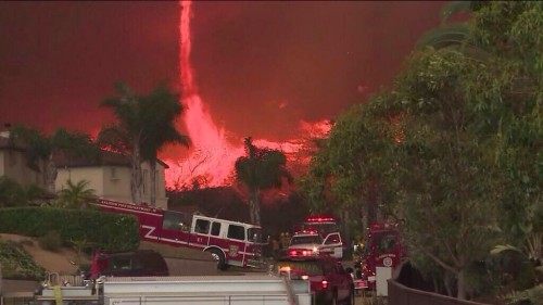 Firenado in San Diego County