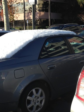 Car with Snow on it