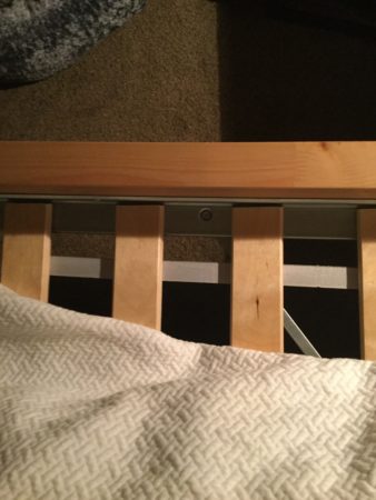8 inch gap from the mattress to the frame